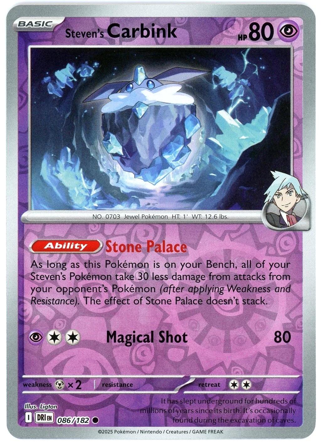 Steven's Carbink Reverse Holofoil
