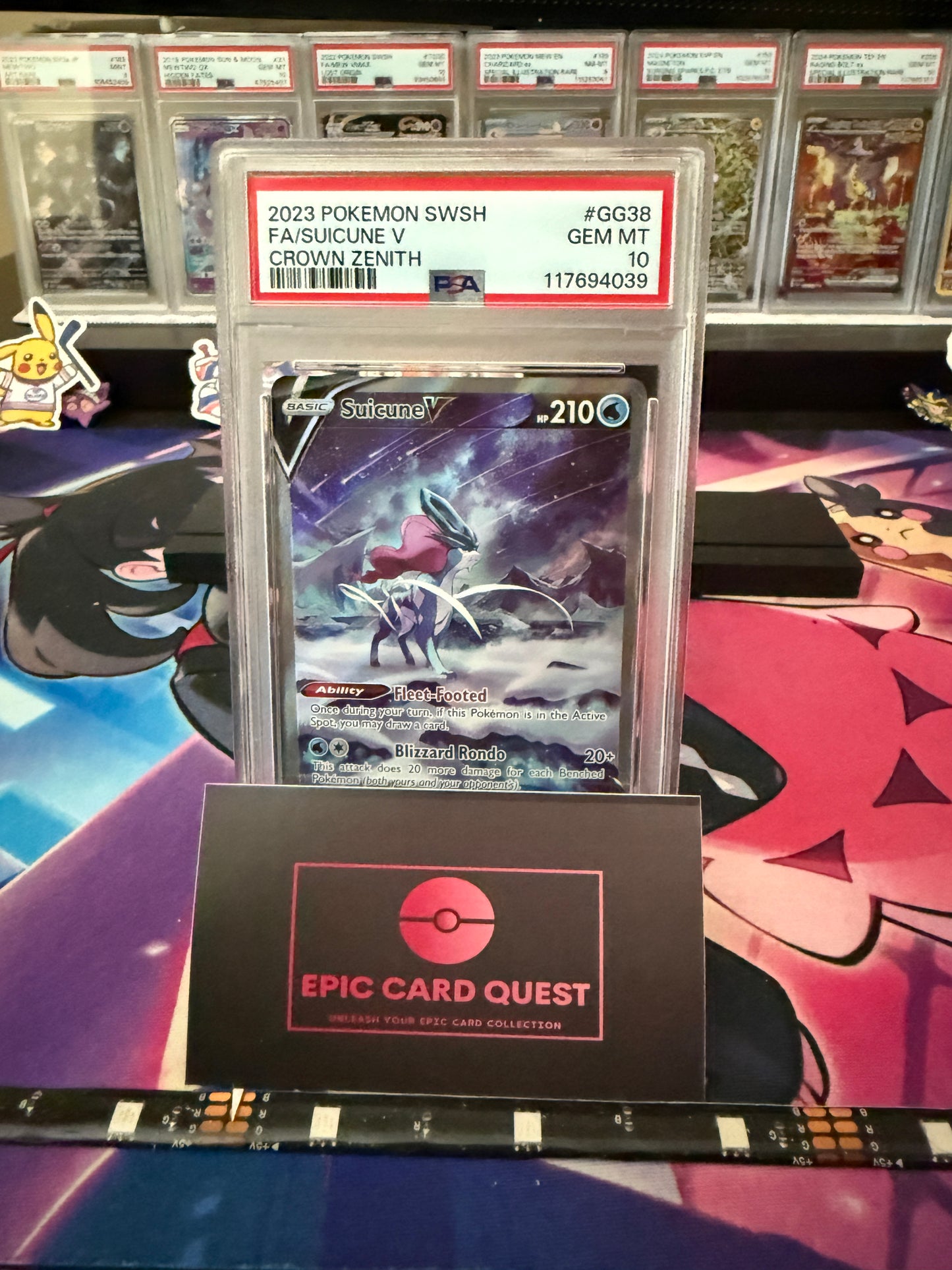 Gem Mint 10 Suicune V Slab Race!