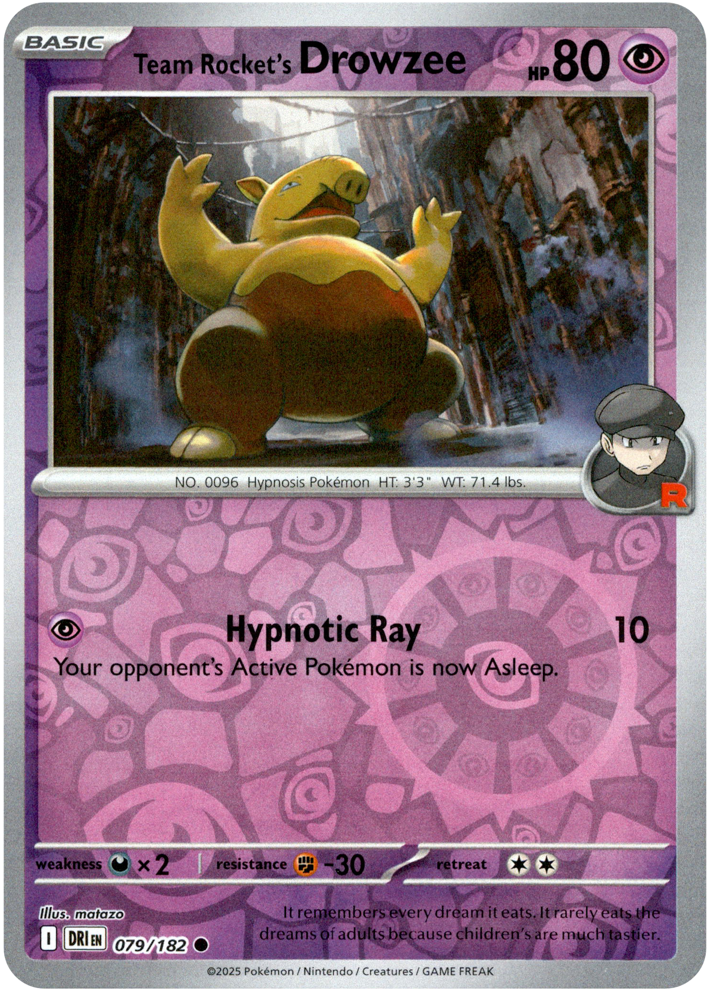 Team Rocket's Drowzee Reverse Holofoil