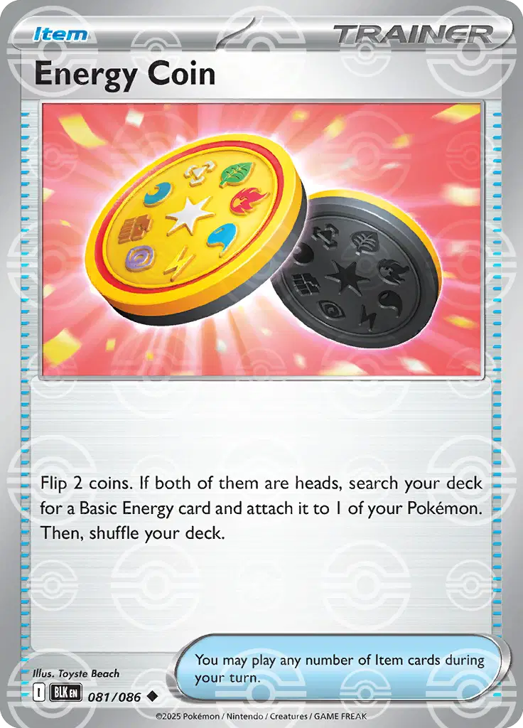 Energy Coin (Poke Ball Pattern)