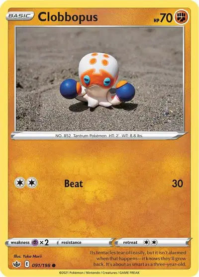 Near Mint 2021 Pokemon Clobbopus – Chilling Reign #091/198