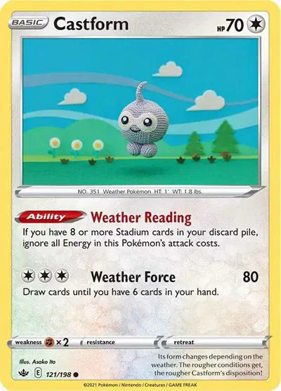 Near Mint 2021 Pokemon Castform – Chilling Reign #121/198