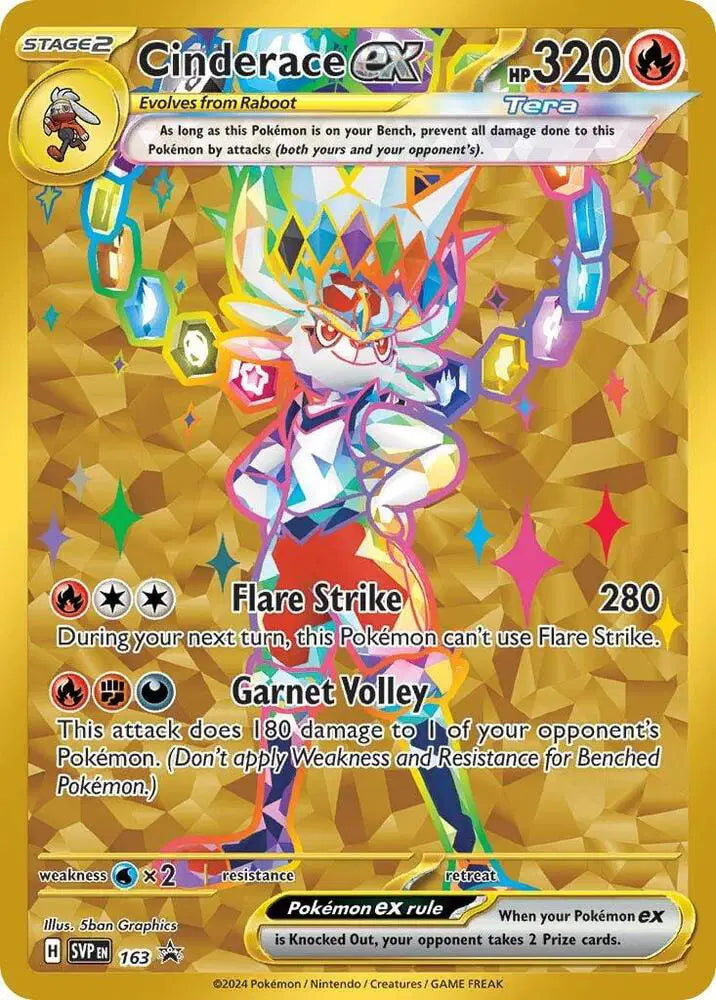 Cinderace ex Promo (Terapagos Premium Collection)