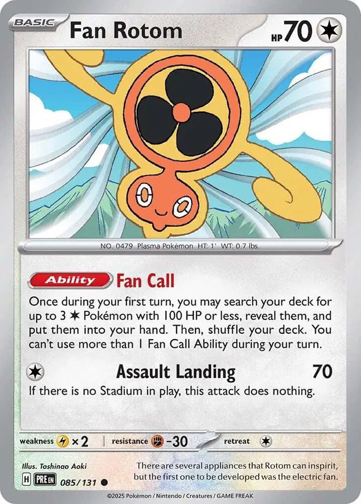 Near Mint 2025 Fan Rotom- Prismatic Evolutions #085/131
