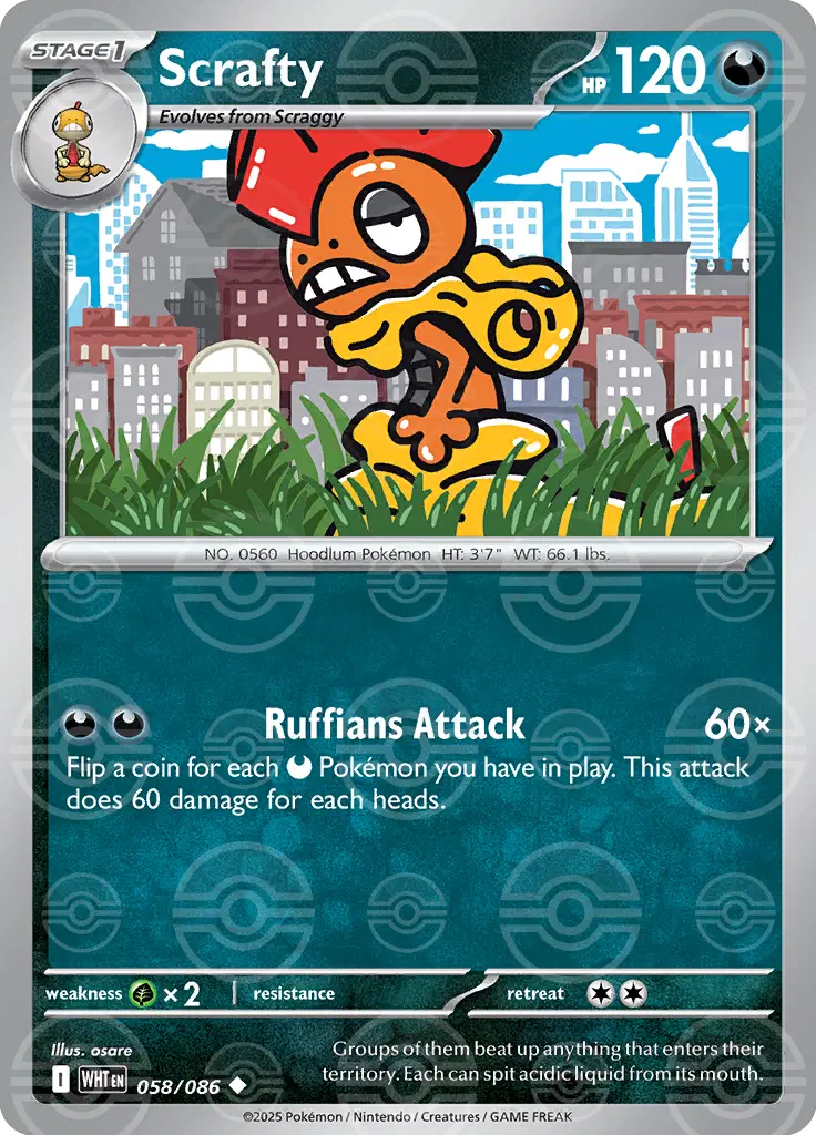 Scrafty (Poke Ball Pattern)