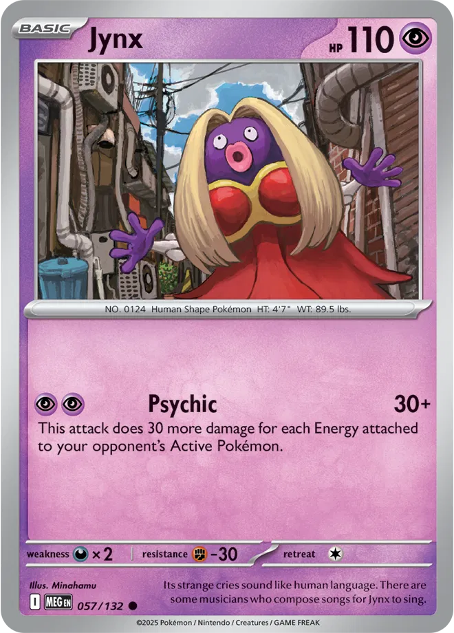 ❄️ Near Mint 2025 Pokémon Jynx – Mega Evolutions #057/132 ❄️