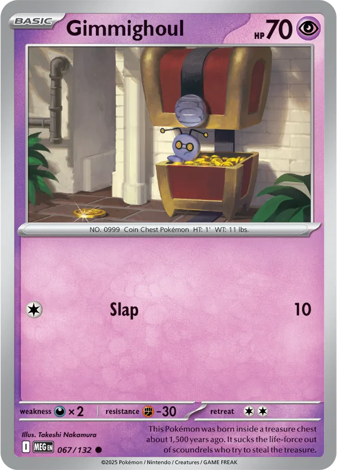 💰 Near Mint 2025 Pokémon Gimmighoul – Mega Evolutions #067/132 💰