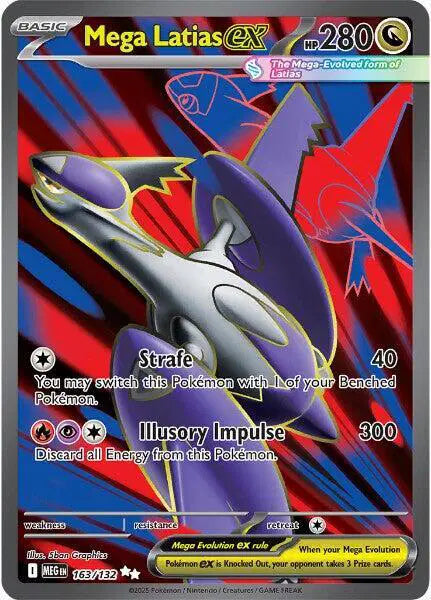 Near Mint 2025 Pokémon Mega Latias ex Ultra Rare – Mega Evolutions #163/132
