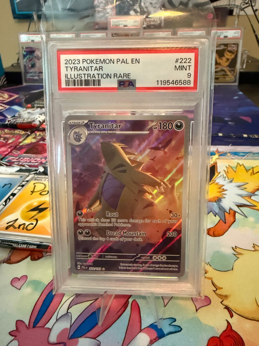 2023 Pokémon Tyranitar Illustration Rare – Paldea Evolved #222/193 [PSA 9 Mint]