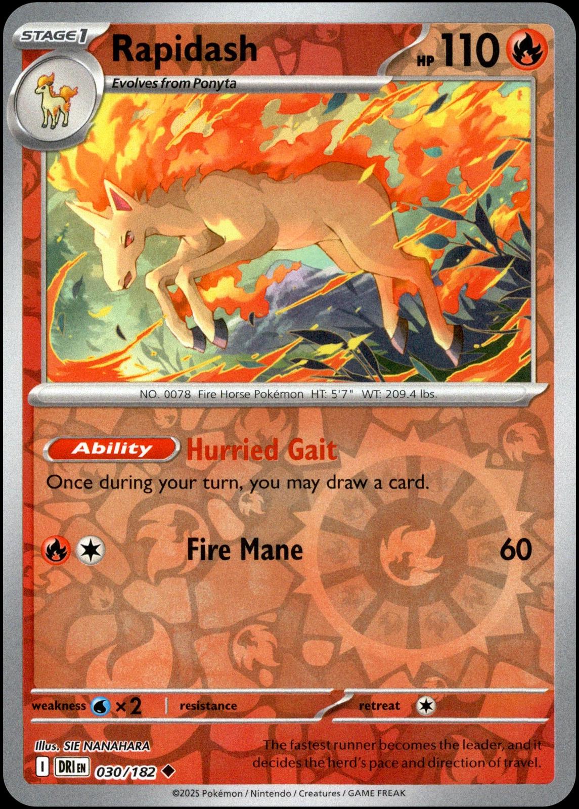 Rapidash Reverse Holofoil