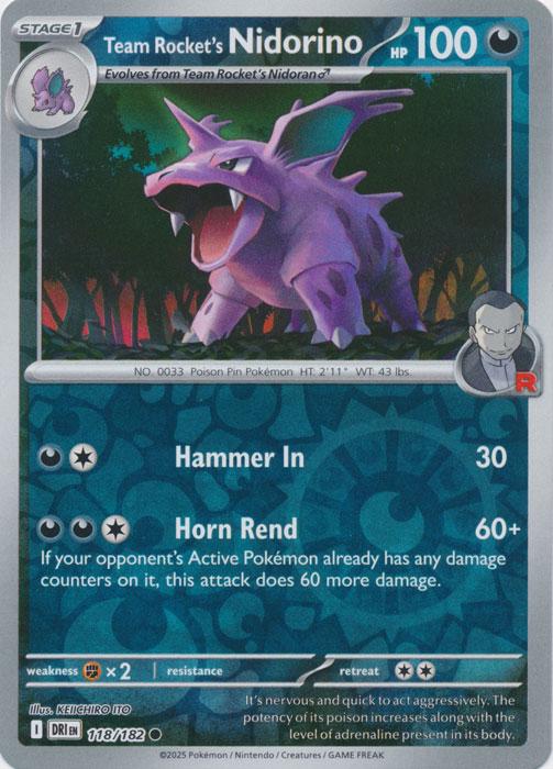 Team Rocket's Nidorino Reverse Holofoil