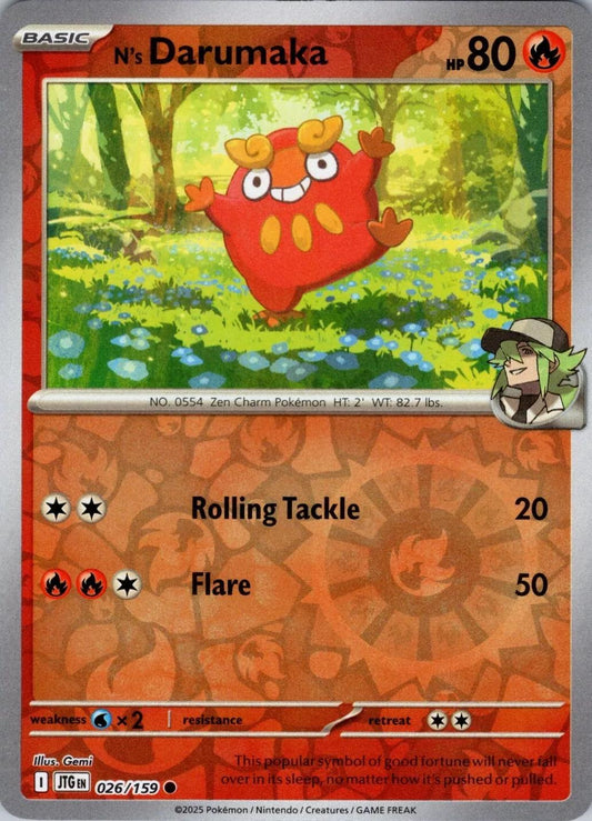 N's Darumaka Reverse Holofoil