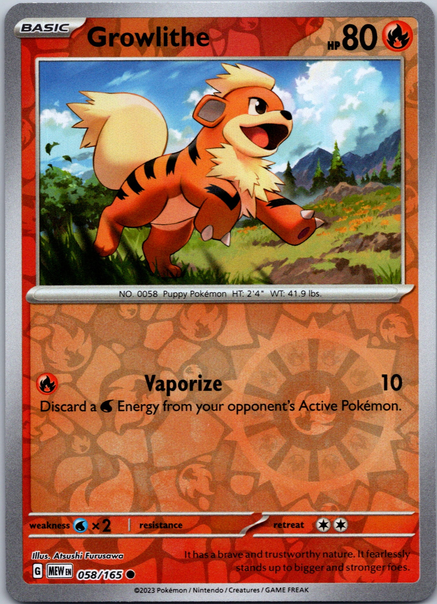 Growlithe Reverse Holofoil
