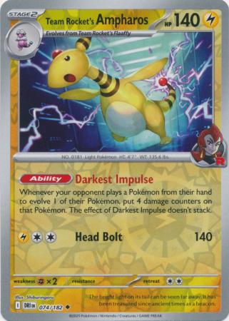 Team Rocket's Ampharos Reverse Holofoil