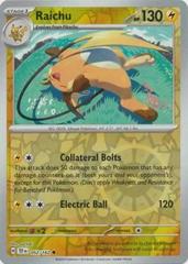 Near Mint 2024 Pokémon Raichu Reverse Holo – Temporal Forces #052/162 | Stage 1 Electric-Type TCG Card