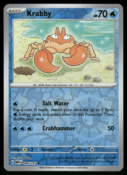 Krabby Reverse Holofoil