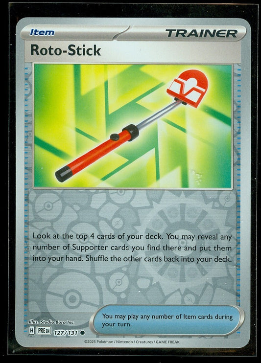 Near Mint 2025 Pokemon Roto-Stick Reverse Holofoil –  Prismatic Evolutions #127/131