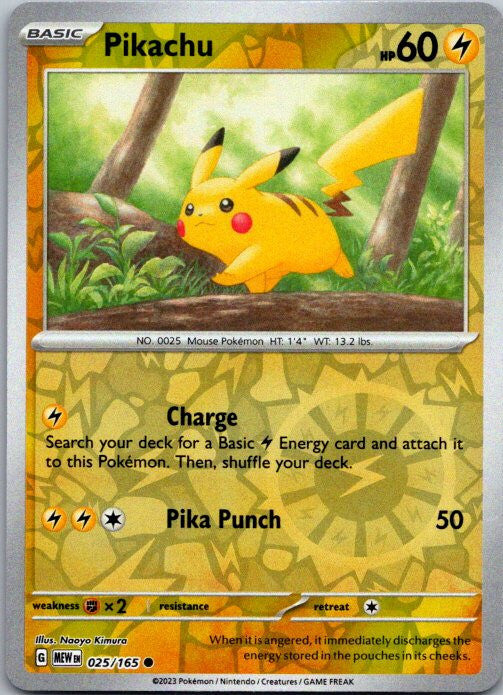 Pikachu Reverse Holofoil