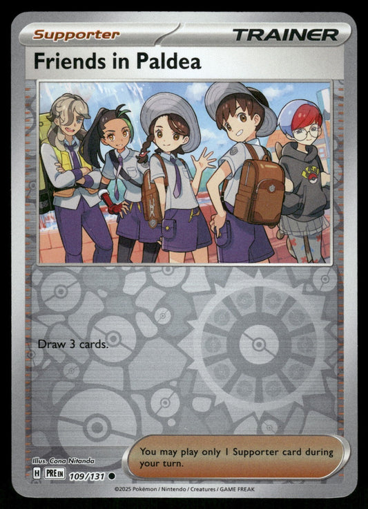 Near Mint 2025 Pokemon Friends in Paldea Reverse Holofoil - Prismatic Evolutions #109/131