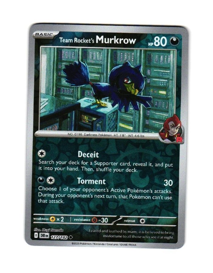 Team Rocket's Murkrow Reverse Holofoil