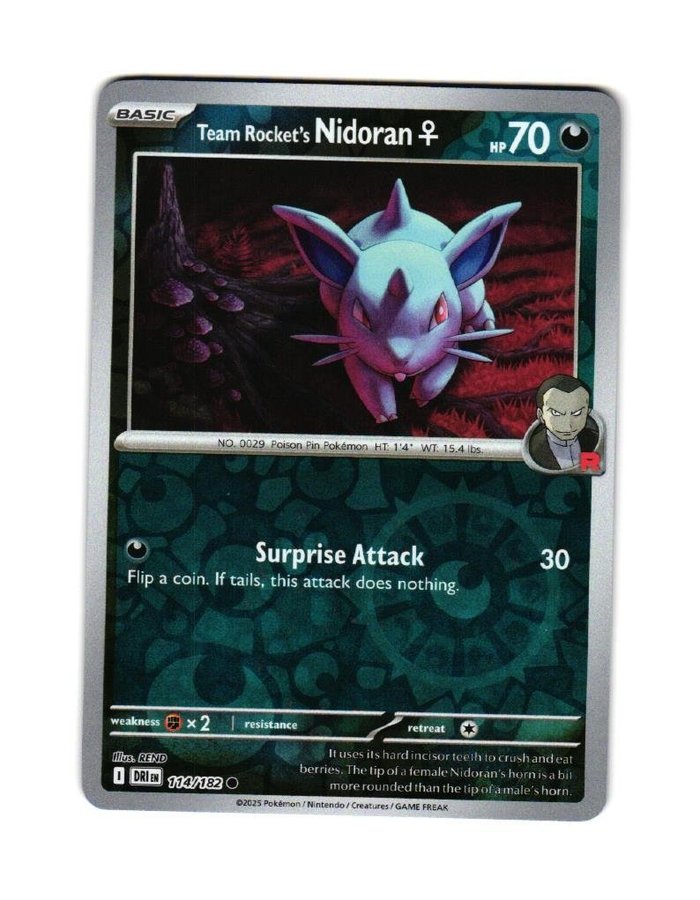 Team Rocket's Nidoran F Reverse Holofoil