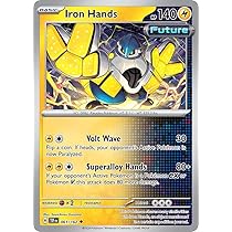 Near Mint 2024 Pokémon Iron Hands Reverse Holo – Temporal Forces #061/162 | Electric-Type TCG Card