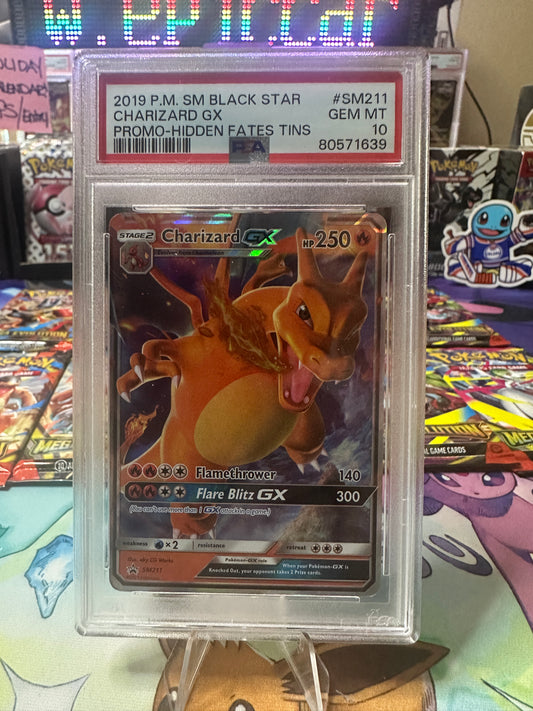 2019 Black Star Charizard GX - GEM MT 10 Slab Race
