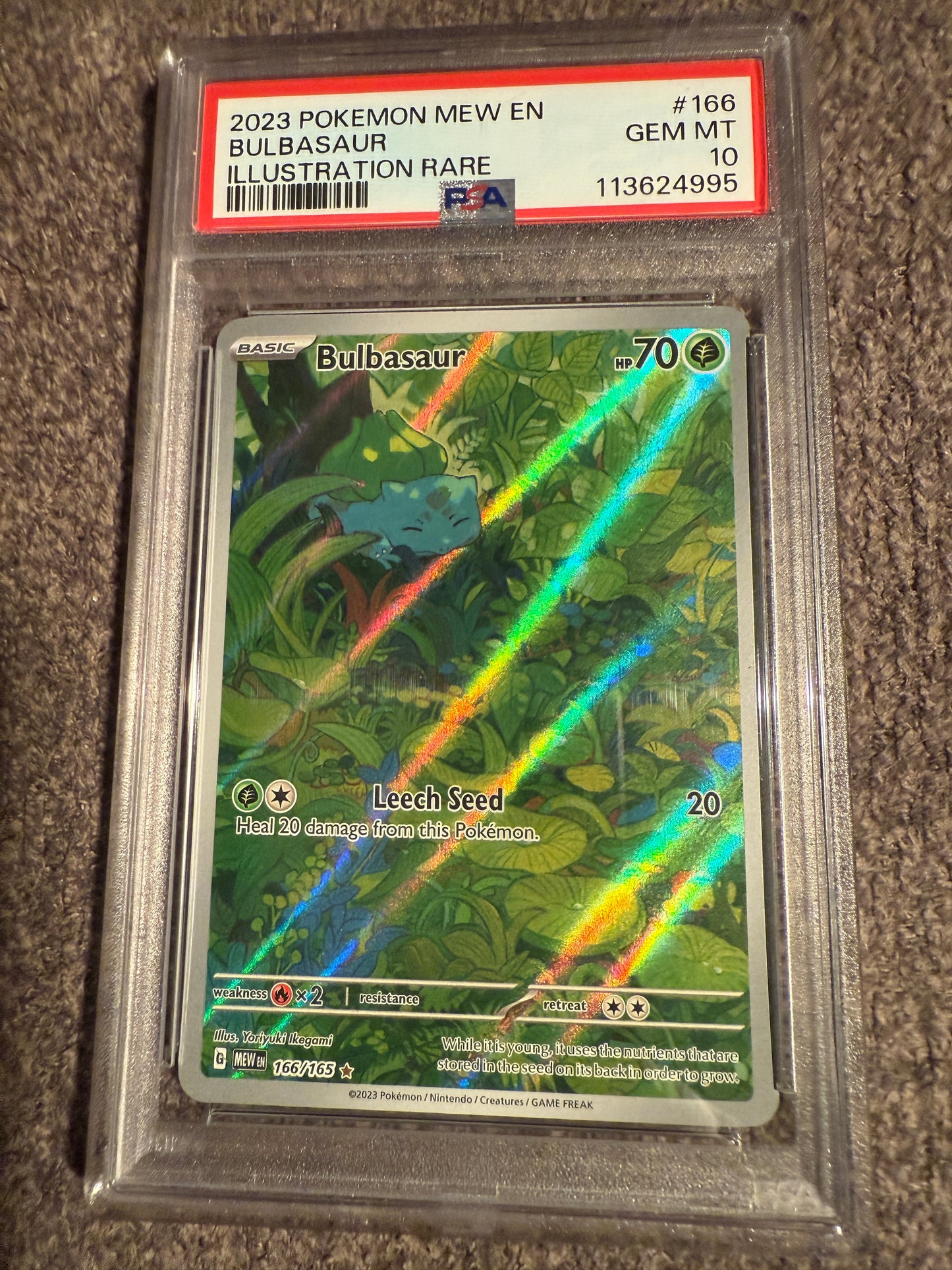 2023 Pokémon Bulbasaur Illustration Rare – PSA 10 (Gem Mint)