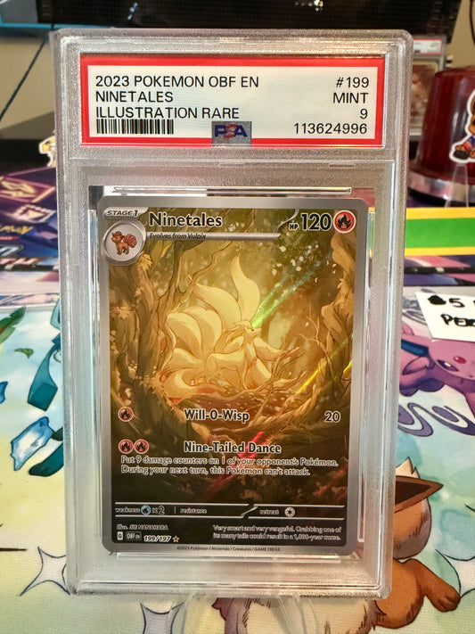 2023 Pokémon Ninetales – Illustration Rare (Mint 9) | Obsidian Flames English Card #199/197