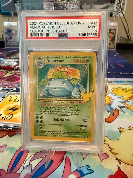🎯 2021 Pokémon Celebrations Venusaur Holo – Classic Collection #15/102  [PSA 9 Mint] 🎯