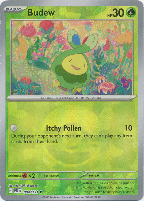 Near Mint 2025 Pokemon Budew (Poke Ball Pattern) –  Prismatic Evolutions #004/131