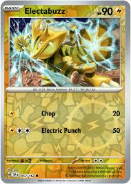 Near Mint 2024 Pokémon Electabuzz Reverse Holo – Temporal Forces #053/162 | Basic Electric-Type TCG Card