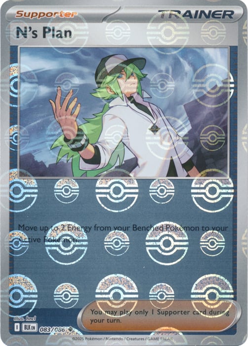 N's Plan Poke Ball Reverse Holofoil
