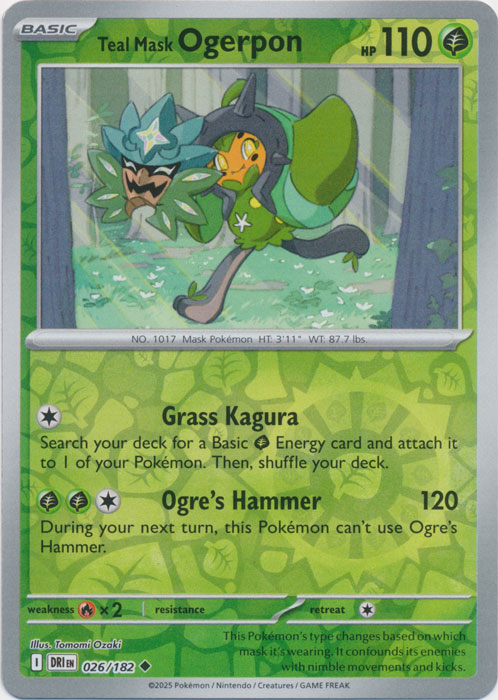 Teal Mask Ogerpon Reverse Holofoil