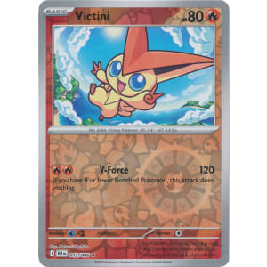 Near Mint 2025 Pokemon Victini Reverse Holo - Black Bolt #012/086