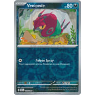 Near Mint 2025 Pokemon Venipede Reverse Holo - Black Bolt #054/086