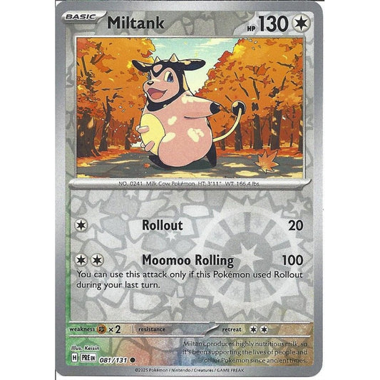 Near Mint 2025 Miltank Reverse Holo - Prismatic Evolutions #081/131