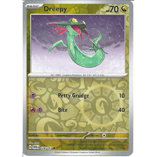 Near Mint 2025 Pokemon Dreepy Reverse Holofoil - Prismatic Evolutions #071/131