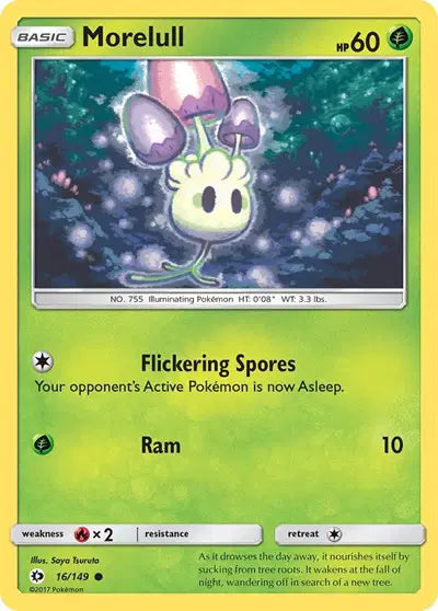 Near Mint 2017 Morelull – Sun and Moon Base Set #16