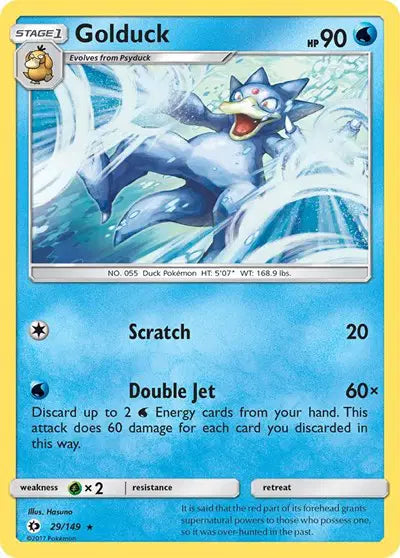 Near Mint 2017 Golduck – Sun and Moon Base Set #29