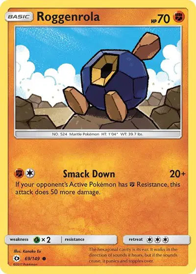 Near Mint 2017 Roggenrola – Sun and Moon Base Set #69
