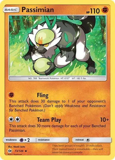 Near Mint 2017 Passimian – Sun and Moon Base Set #73