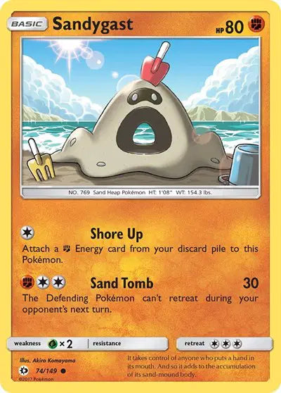 Near Mint 2017 Sandygast – Sun and Moon Base Set #74