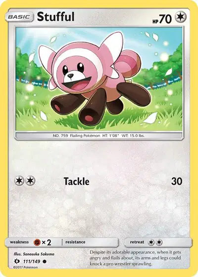 Near Mint 2017 Pokemon Stufful – Sun and Moon Base Set #111