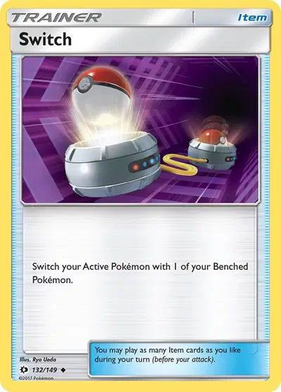 Near Mint 2017 Pokémon Switch – Sun and Moon Base Set #132/149
