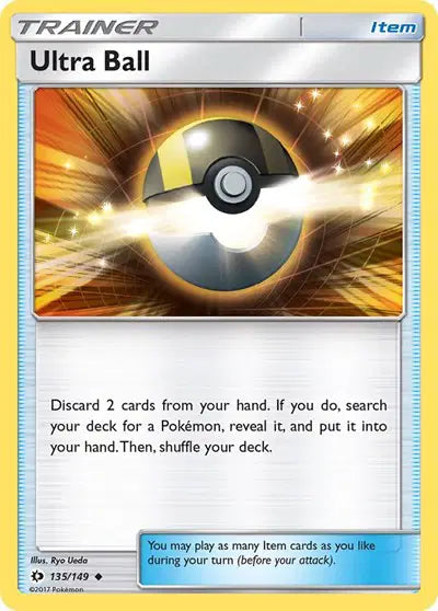 Near Mint 2017 Pokémon Ultra Ball – Sun and Moon Base Set #135/149