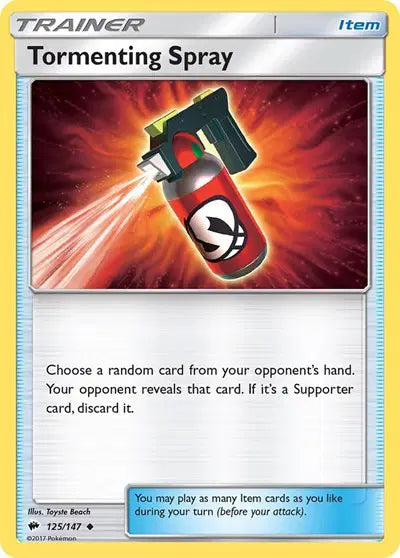 Near Mint 2017 Tormenting Spray  –  Sun and Moon Burning Shadows #125/147