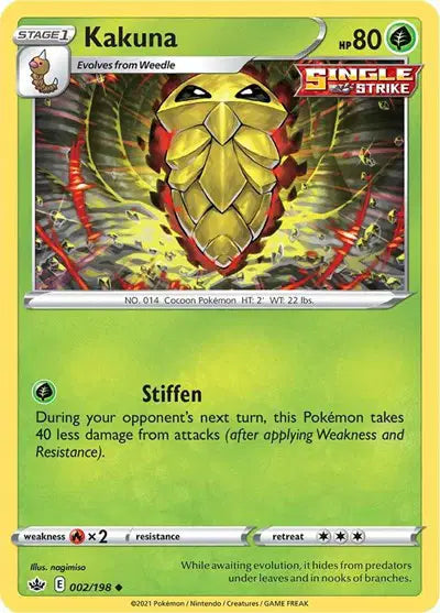 Near Mint 2021 Pokemon Kakuna – Chilling Reign #002/198