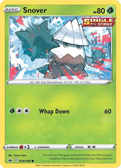 Near Mint 2021 Pokemon Snover – Chilling Reign #009/198