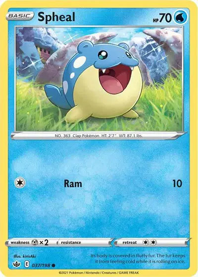 Near Mint 2021 Pokemon Spheal – Chilling Reign #037/198